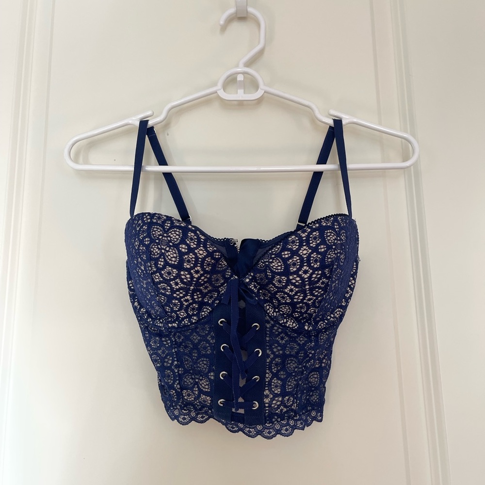 Victoria’s Secret Navy Bustier Corset Top